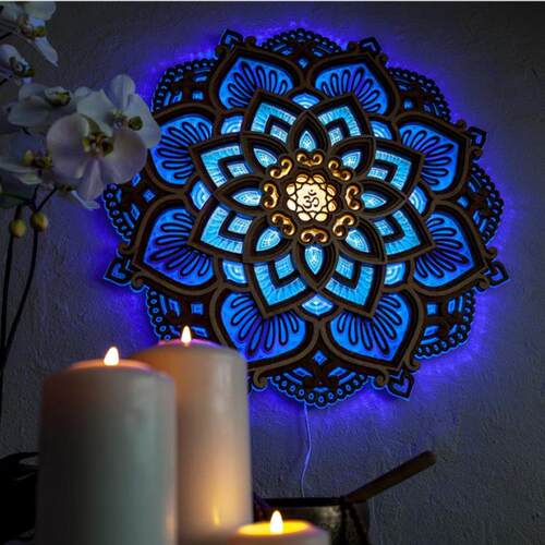 Yoga跨境曼陀罗小夜灯Night氛围瑜伽Light创意室RoomMandala