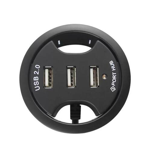 厂家USB2.0 HUB集线器 家具办公桌面电脑孔HUB 1米5长线USB分线器