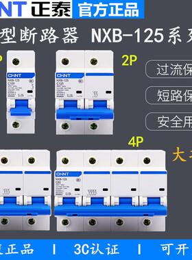 昆仑 NXB-125 大电流1P2P3P4P小型断路器 空开63A 80A100A125