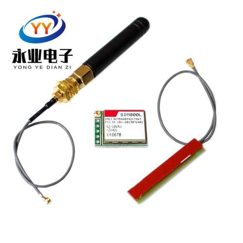 绿色SIM800L GPRS TCP IP 模块 自弹卡槽 microSIM卡 GSM 短信