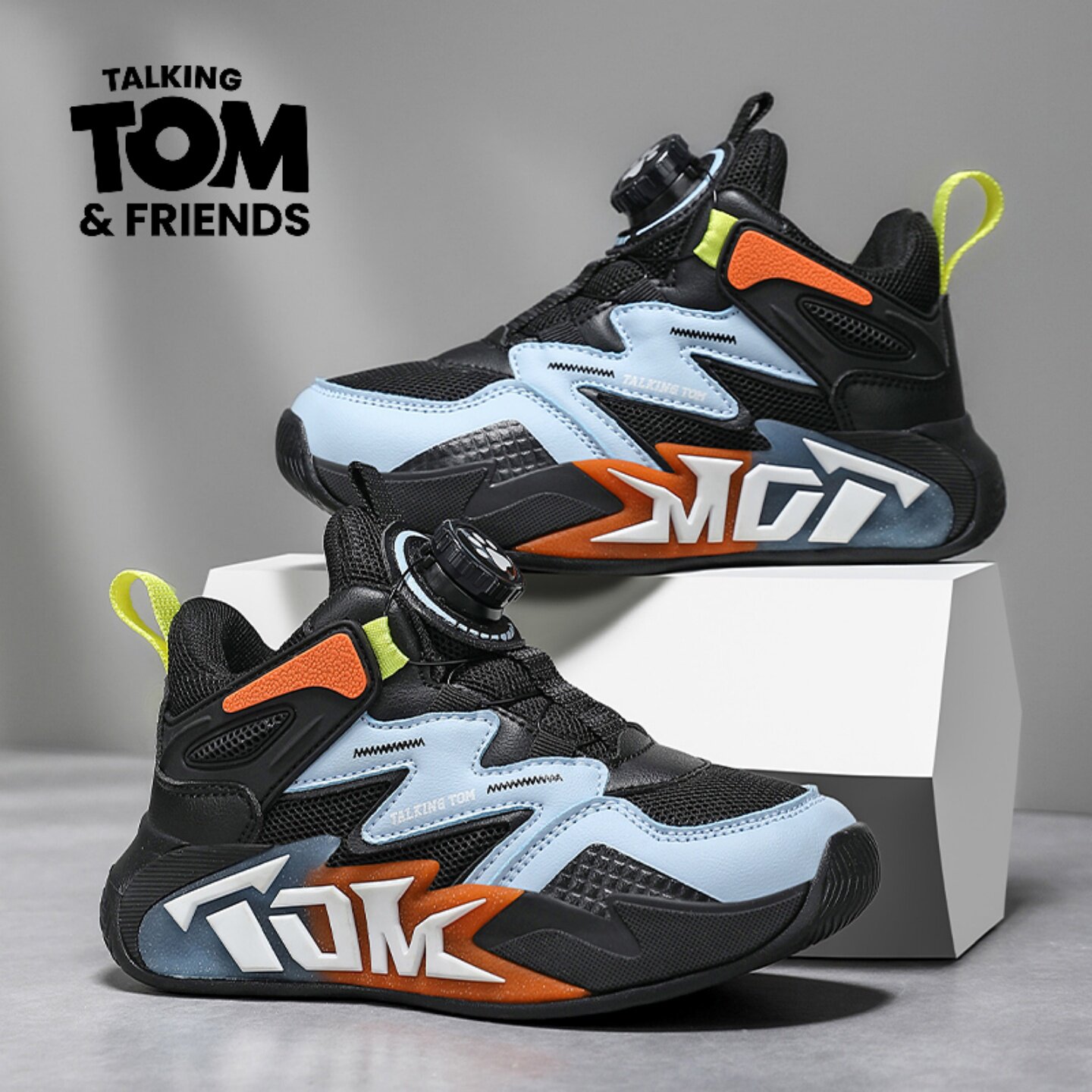 汤姆猫童鞋男童网面透气运动鞋春秋新款中大童防滑耐磨轻便跑步鞋