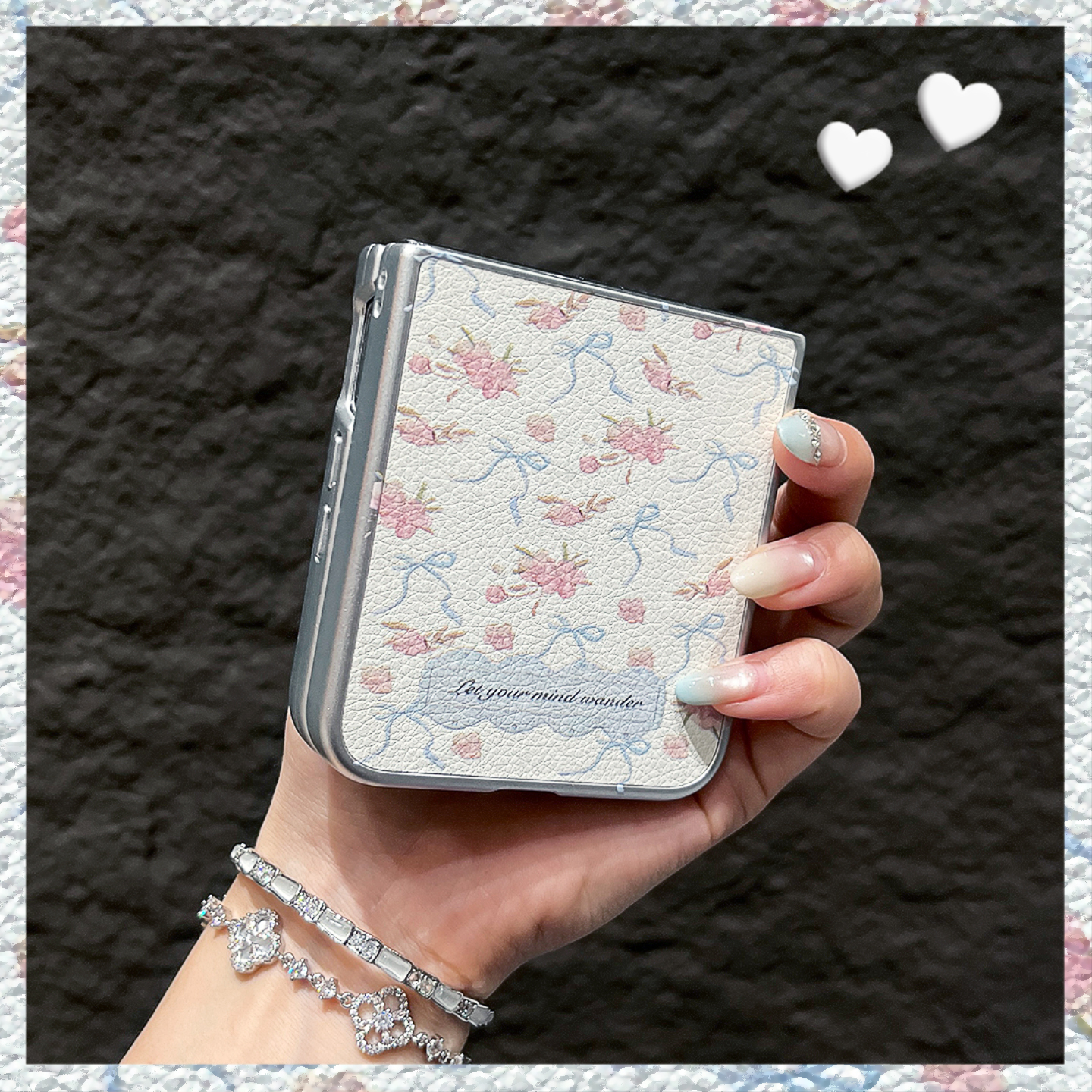 适用三星GalaxyZfold7玫瑰手机壳