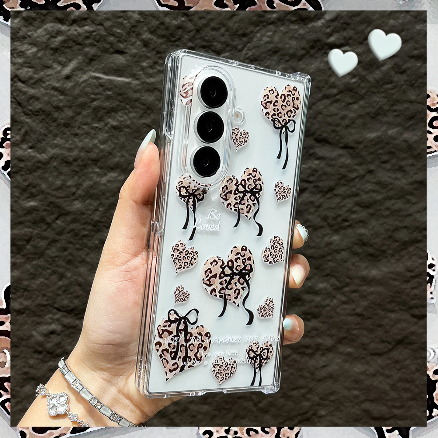 适用三星GalaxyZfold7豹纹手机壳