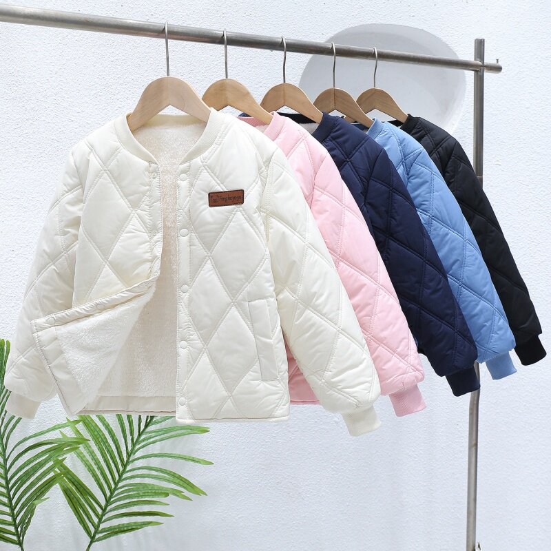 26儿童校服棉衣内胆男童保暖女童加绒加厚棉服中大童棉袄外套秋冬