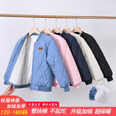 一体棉衣儿童棒球服男童保暖外套女童加绒中大童校服内胆冬季 童装