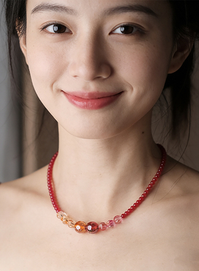 悦己原创红色项链女款2026新款