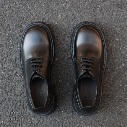 德比鞋男自然增高男鞋商务休闲圆头厚底皮鞋男夏144101