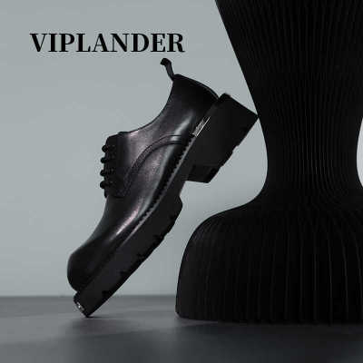 viplander新款通勤百搭皮鞋