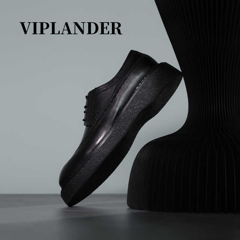 viplander高级感手工雕花皮鞋