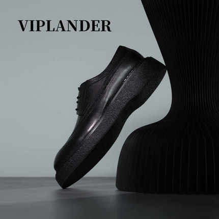 viplander德比鞋男高级感手工商务通勤布洛克雕花皮鞋男150505-B