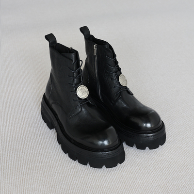 VIPlander真皮增高马丁靴男