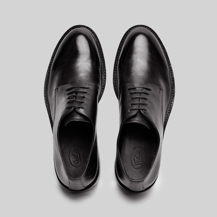 viplander 2020新款植鞣胎牛皮商务休闲男装德比手工真皮系带皮鞋