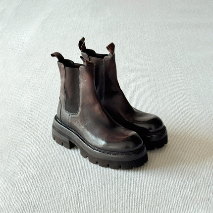 VIPlander英伦厚底切尔西靴男冬季真皮增高商务通勤短靴154212