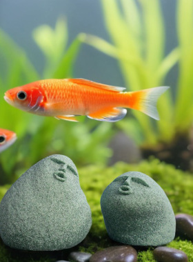 微景观盆景鱼缸造景摆件可沉水创意个性桌面装饰观景石雕塑人偶