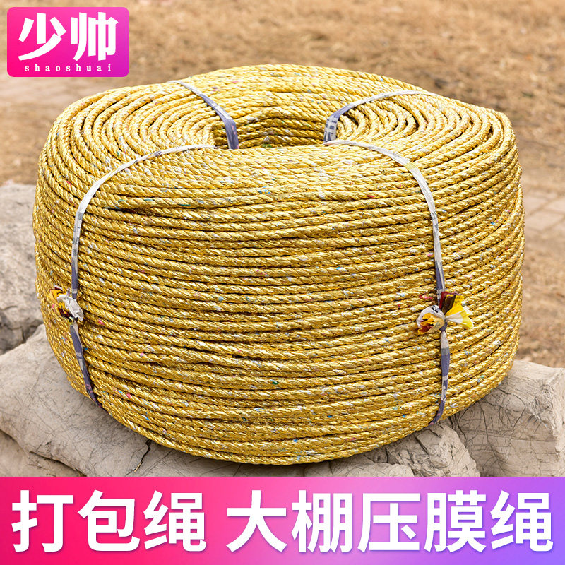 大棚压膜耐磨编织包装废纸黄金绳