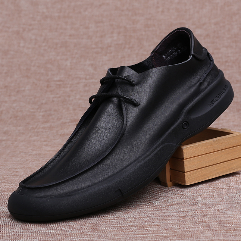 SDEP头层牛皮商务休闲皮鞋