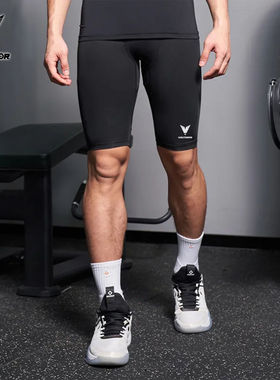 VOUTDOOR篮球压缩裤男士篮球运动健身跑步训练五分裤打底紧身短裤