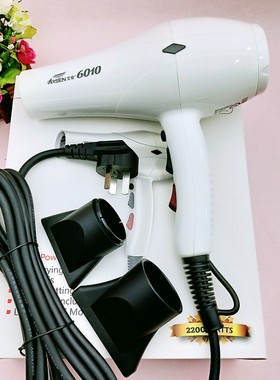 艾信AX 6010发廊发型家庭风机轻量大风美发电吹风静音筒2200W包邮