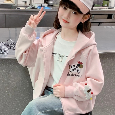 女童春秋款棒球服秋冬加绒外套