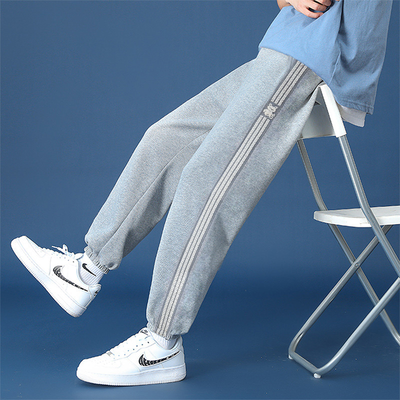 女童春秋灰色运动裤秋季宽松卫裤