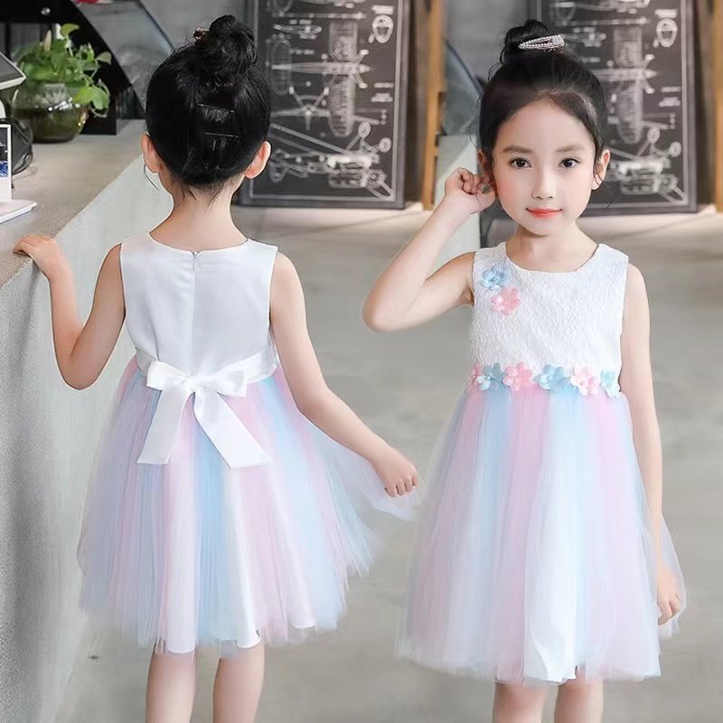 女童网纱彩虹裙2025新款儿童宝宝薄纱无袖连衣裙洋气公主演出裙子,童装/婴儿装/亲子装,连衣裙,淘宝优惠券,粉丝福利购,淘宝优惠卷