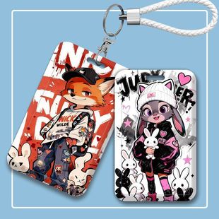 潮酷涂鸦朱迪尼克情侣卡套公交卡套门禁卡学生饭卡耐用银行卡新款