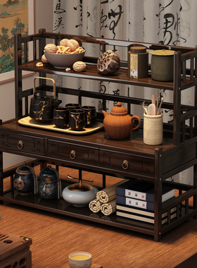 桌面博古架中式茶杯架古典茶具置物架茶壶架展示架紫砂壶摆放架子