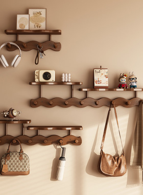 挂衣架门后免打孔墙上壁挂勾卧室家用客厅玄关挂包整理收纳衣帽架