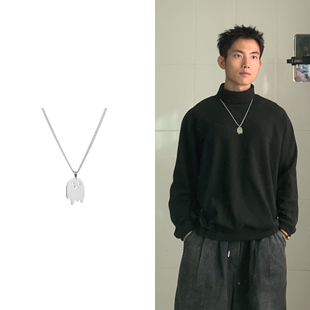 黑子舞想新款甜酷奶凶泡泡小怪兽项链幽灵毛衣链秋冬简约长款男女