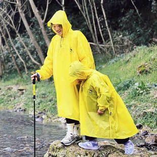 雨衣雨披轻便 牧彻KOMMOT户外男女15D涂硅超轻远足三合一多用带袖