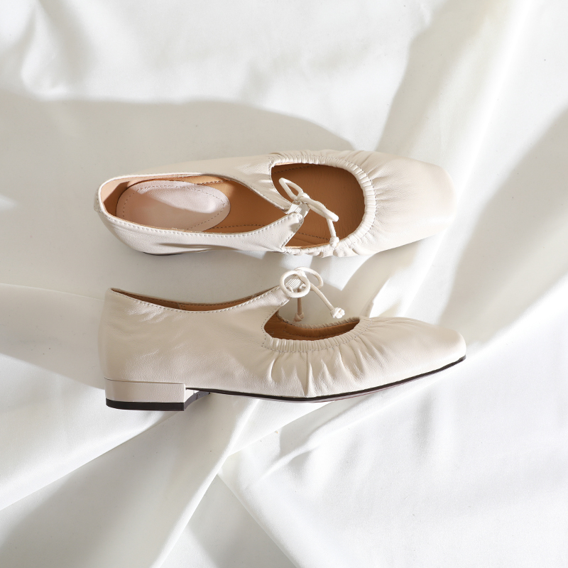 莲花府邸气质粗跟系带优雅玛丽珍