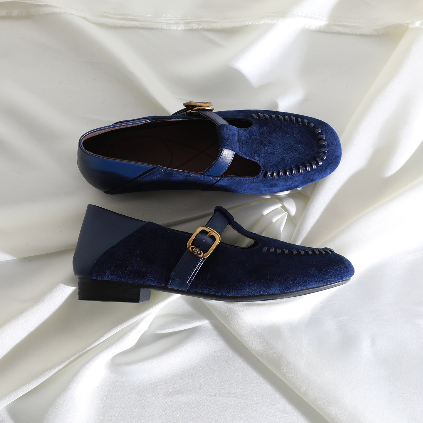 莲花府邸2026春季复古中口鞋时尚丁字扣玛丽珍通勤百搭羊翻皮女鞋,女鞋,玛丽珍鞋,淘宝优惠券,粉丝福利购,淘宝优惠卷