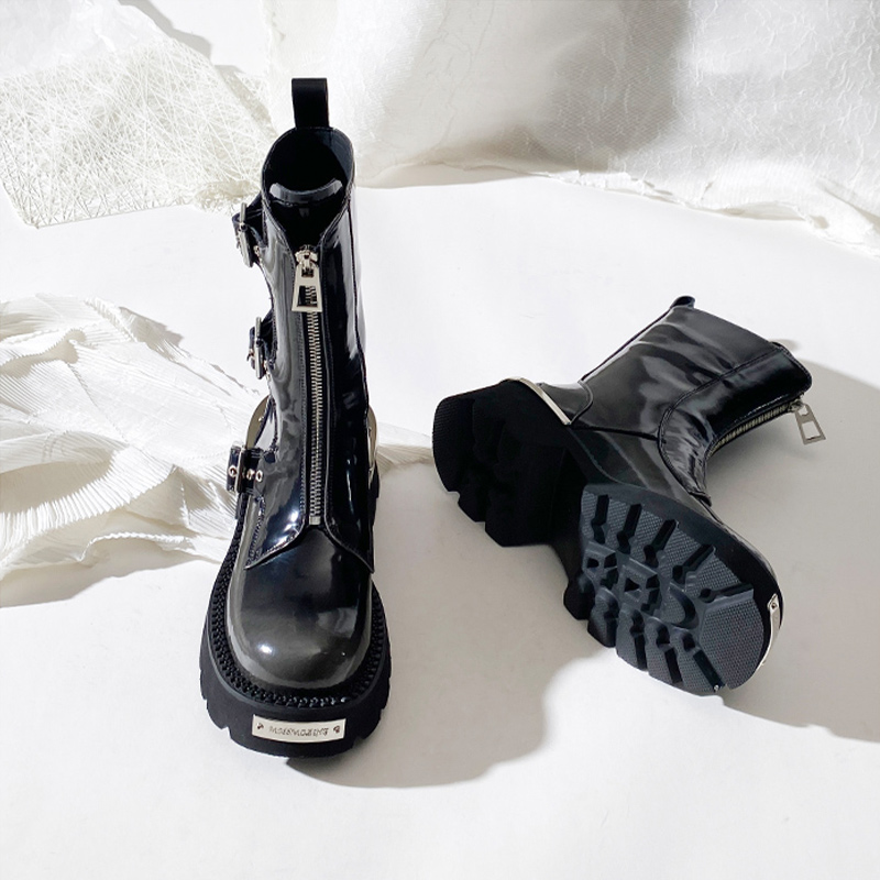 皮带扣骑士靴莲花府邸