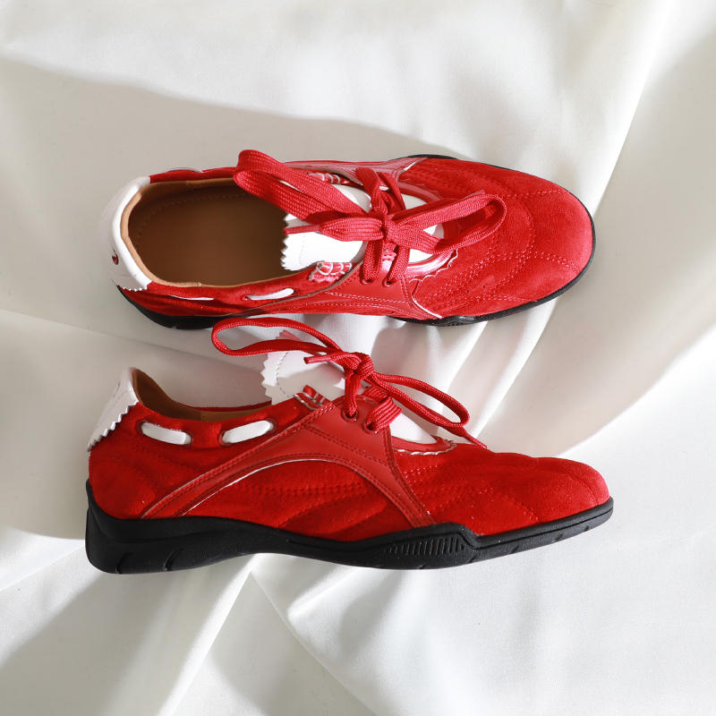 莲花府邸真皮休闲德训鞋