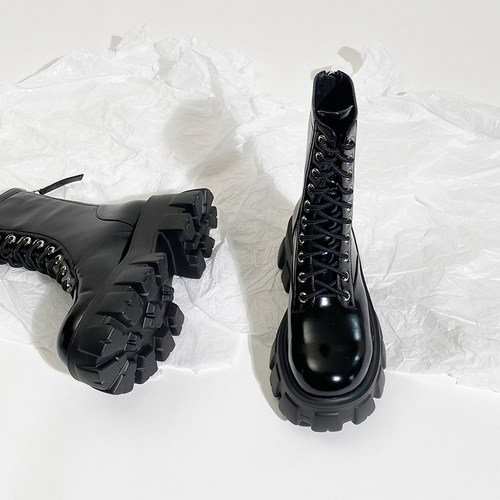 莲花府邸马丁靴单里聚氨酯短筒