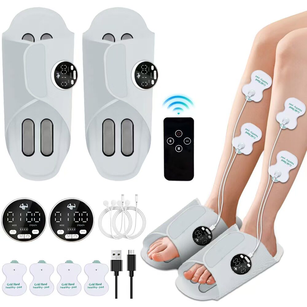 家用多功能理疗鞋脚踩按摩经络疏通血液循环筋脉曲张微电流足疗仪