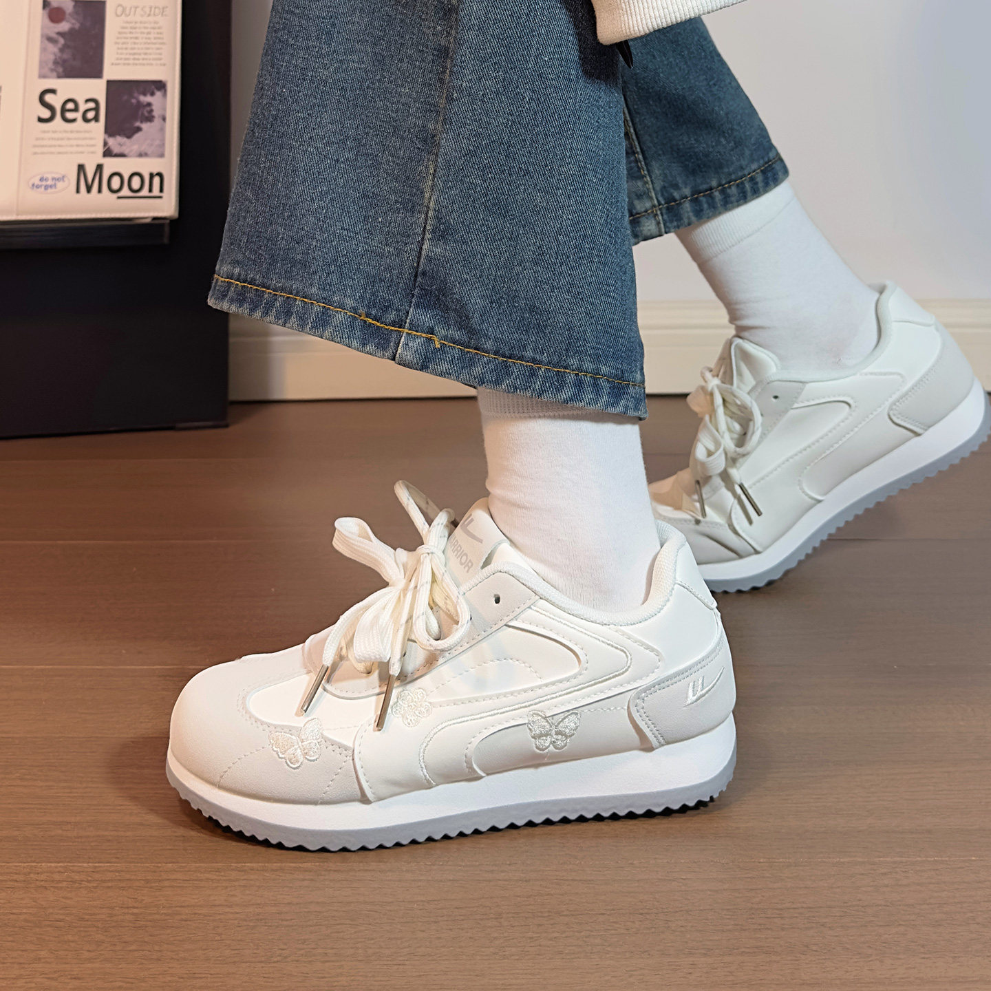 回力春季新款蝴蝶德训鞋女2026原创百搭轻便小白鞋软底运动板鞋女,女鞋,德训鞋,淘宝优惠券,粉丝福利购,淘宝优惠卷