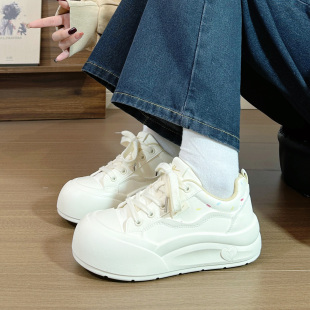 软底轻便百搭运动透气厚底板鞋 回力大头可爱小白鞋 女2026春夏新款