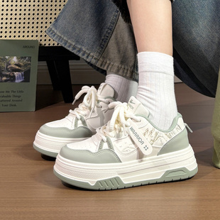 2026新款回力薄荷绿小白鞋女厚底网红爆款百搭原创运动透气板鞋子