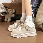 回力软底轻便雪地靴女冬季 百搭低帮保暖靴子 加绒加厚棉鞋 新款 爆款