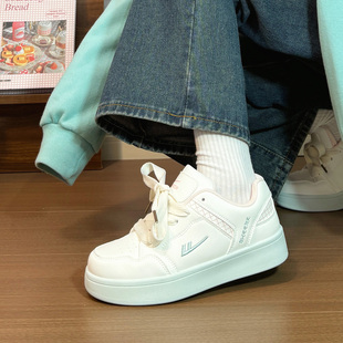 回力春款多巴胺小白鞋女鞋2026新款原创百搭休闲运动小众板鞋厚底