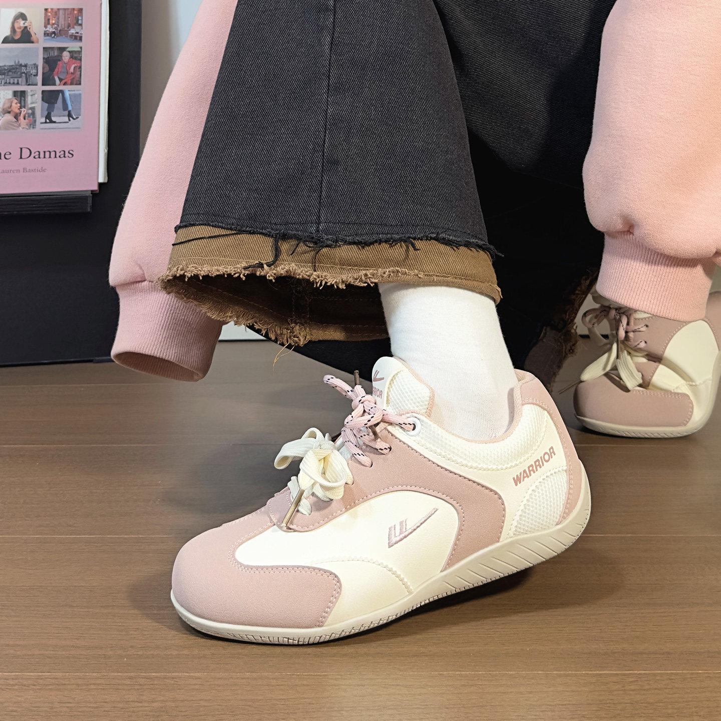 回力粉色原创德训鞋女鞋2026春季新款学生百搭休闲轻便复古小白鞋,女鞋,德训鞋,淘宝优惠券,粉丝福利购,淘宝优惠卷