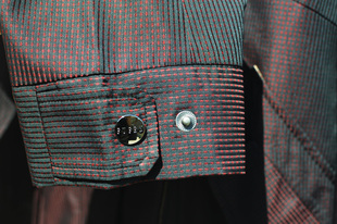 23春款 外套 知性优雅暗条纹短风衣女长袖