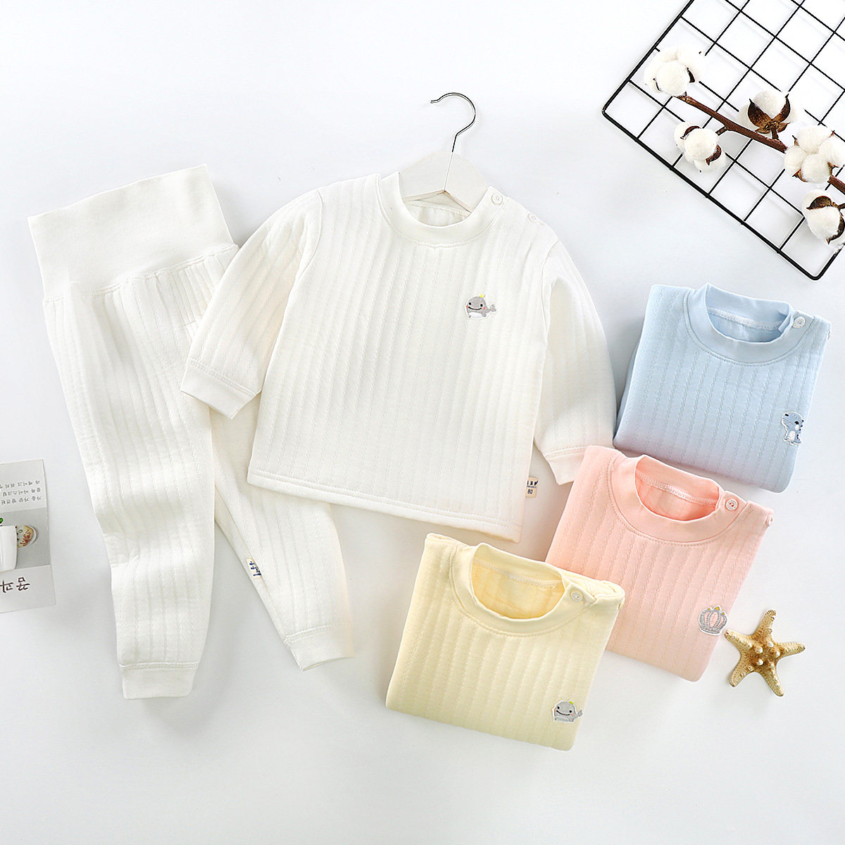 婴儿保暖套装男女儿童冬季加厚秋衣裤宝宝夹棉衣服秋装护肚睡衣服,童装/婴儿装/亲子装,内衣套装,淘宝优惠券,粉丝福利购,淘宝优惠卷