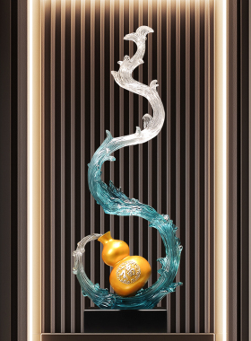 梵森树脂玄关现代风生水起摆件