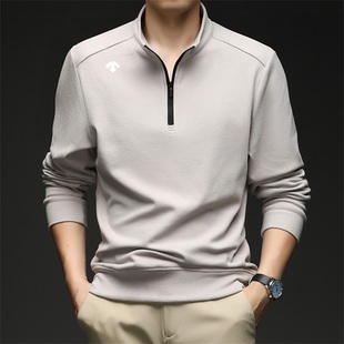 户外保暖半拉链内搭打底 T恤男士 奥莱折扣2026年新款 德绒休闲长袖