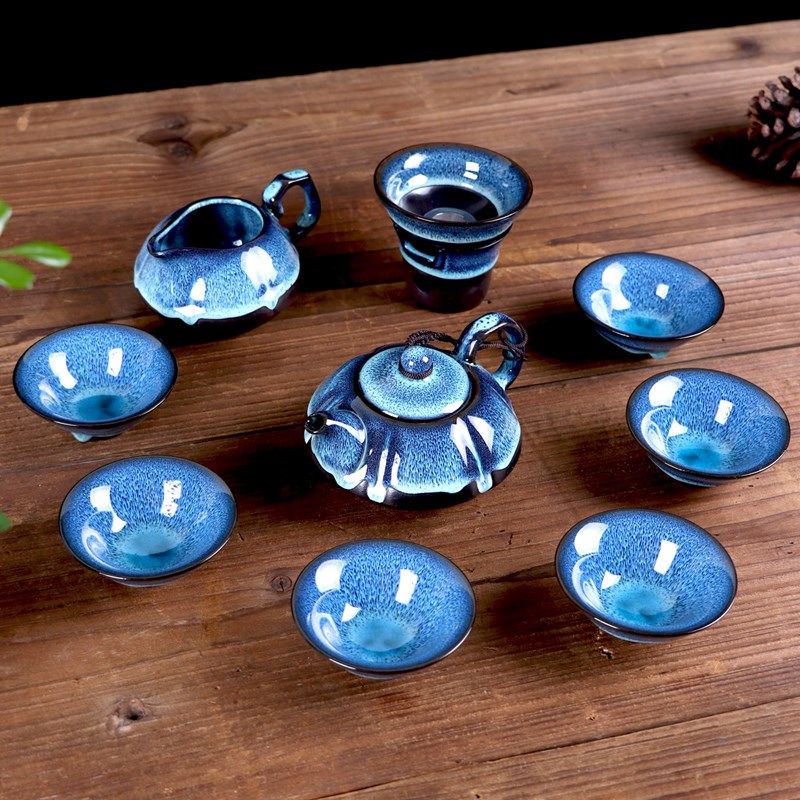 建盏茶具套装天目釉 油滴茶盏窑变陶瓷茶具 紫砂七彩日式茶壶钧窑在类目 餐饮具, 茶具, 功夫茶具中 - 来自Buy2taobao.com提供专业的淘宝代购服务