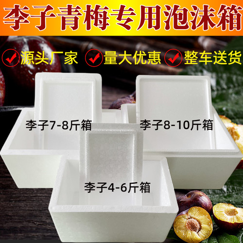 泡沫箱杏子快递水果专用10斤