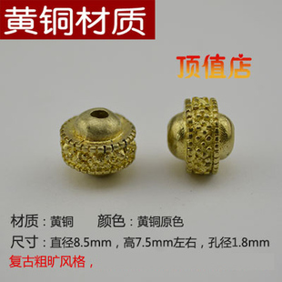 黄铜8.5mm轮式隔珠佛珠佩珠配件 饰品DIY配件 藏式念珠飞碟珠