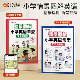 情景图解法小学英语句型情景学句型流利说语法知识大全训练英语晨读美文一二三四五六年级30大情景主题114个精讲句型 时光学